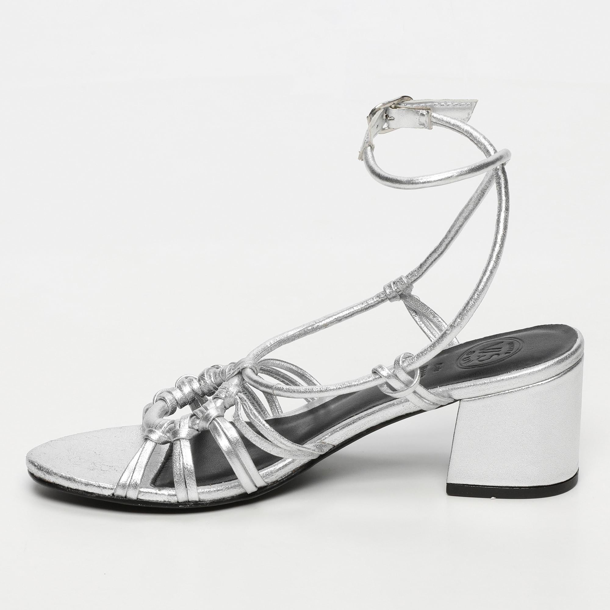 White Sun - Sandalias Tacón Deekshitha - Silver Sheep Metallic Nappa - Plata