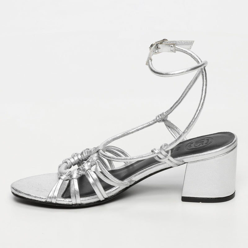 White Sun - Sandales Talon Deekshitha - Silver Sheep Metallic Nappa - Silver