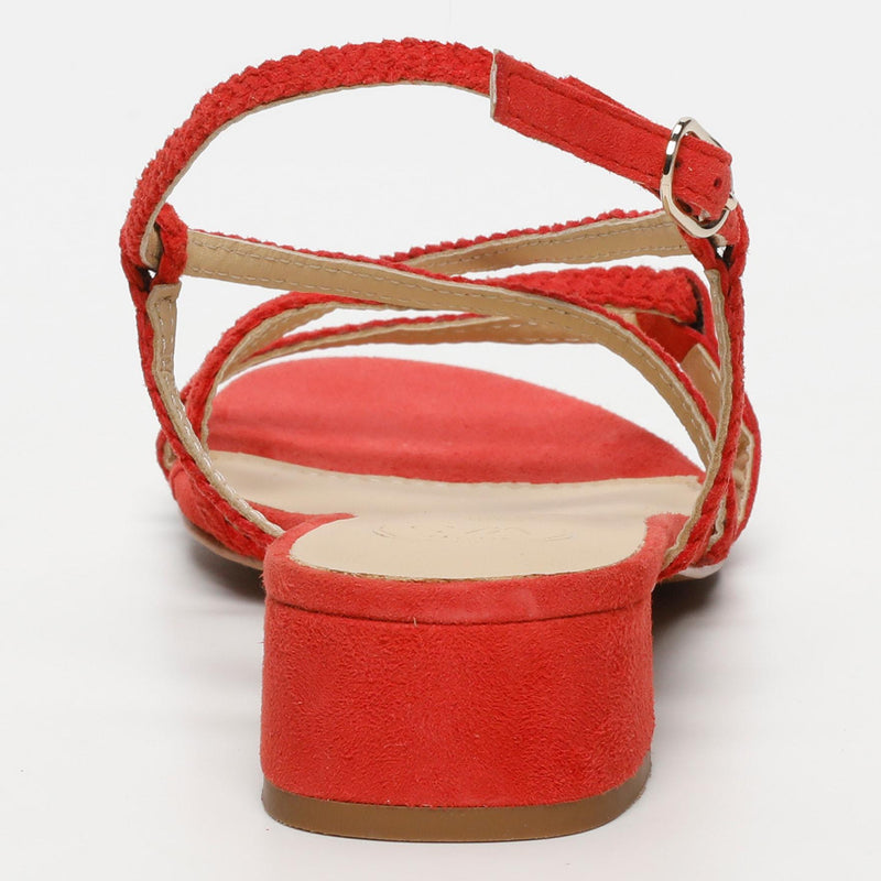 White Sun - Sandales Talon Deepakala - Strawberry Goat Suede - Strawberry