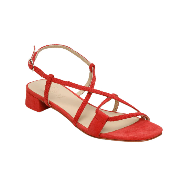 White Sun - Sandales Talon Deepakala - Strawberry Goat Suede - Strawberry