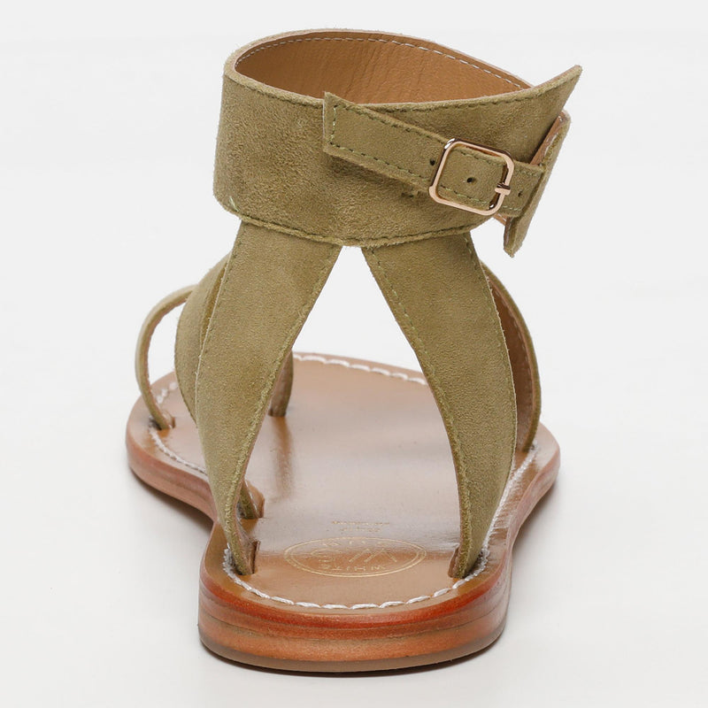 White Sun - Sandales Deeva - Olive Goat Suede - Olive