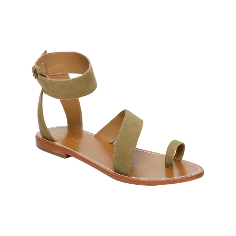 White Sun - Sandales Deeva - Olive Goat Suede - Olive