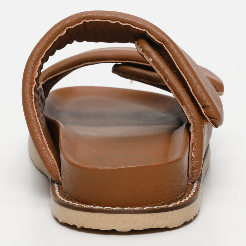 Sol Blanco - Mules Penélope - Napa Oveja Camel - Marrón