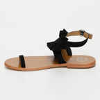 White Sun - Sandalias Devipriya - Ante de cabra negro - Negro