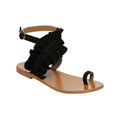 White Sun - Sandalias Devipriya - Ante de cabra negro - Negro