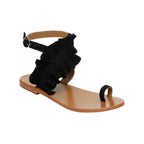 White Sun - Sandalias Devipriya - Ante de cabra negro - Negro