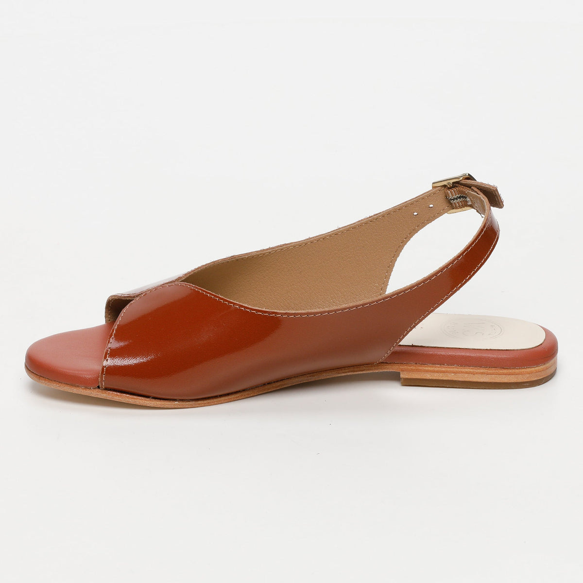 Charly Sandals - Camel Patent