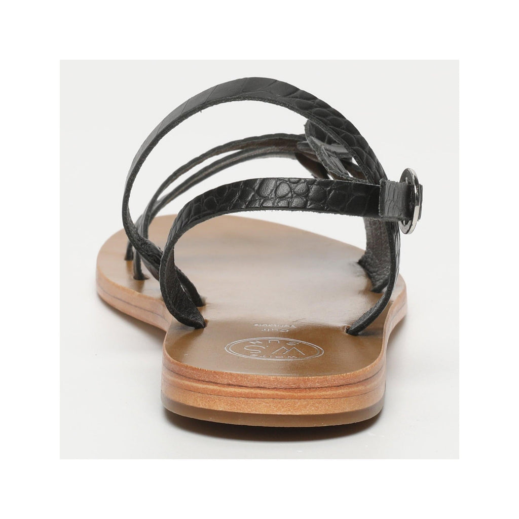 White Sun - Delaram Sandals - Black Croco Print Goat - Motifs