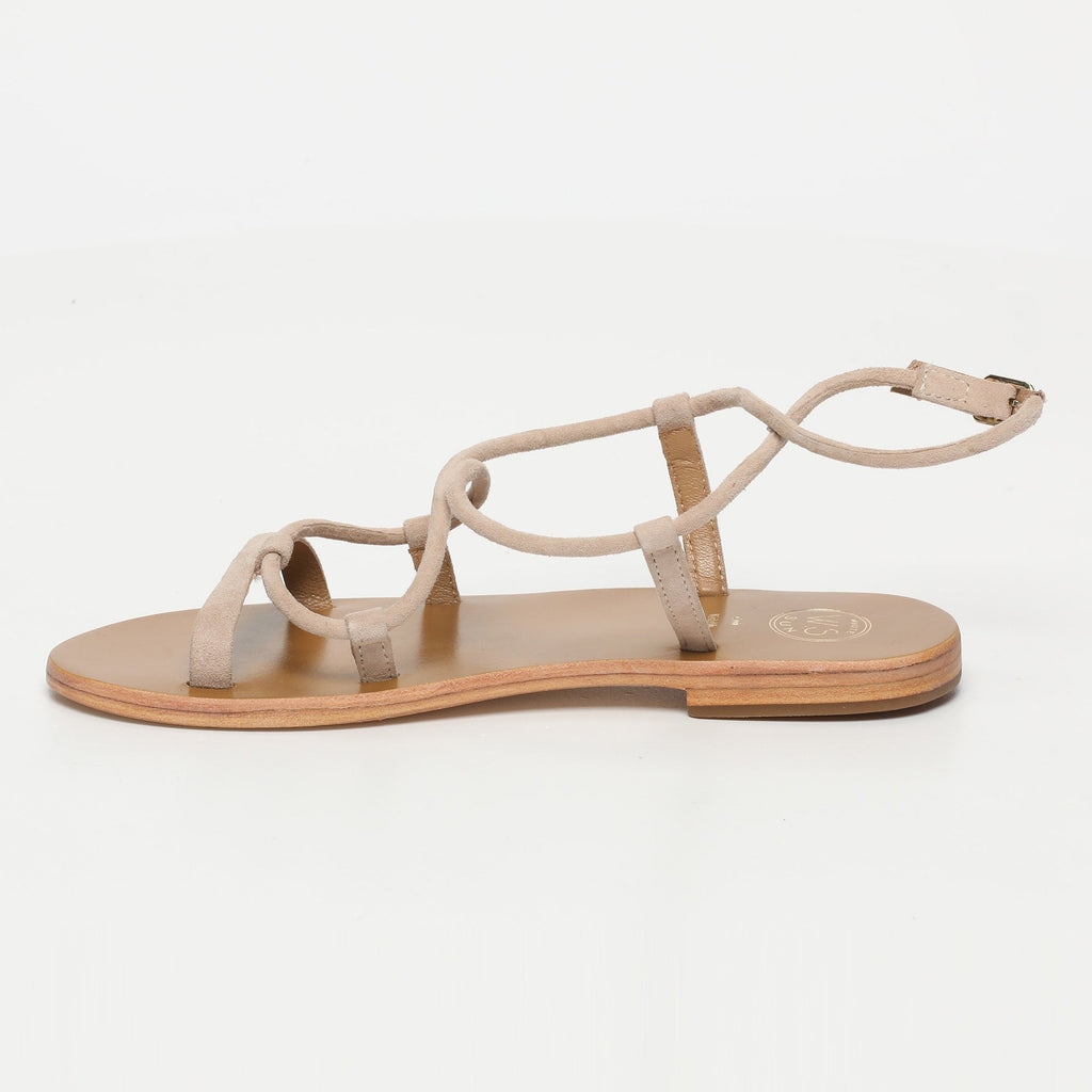 Taylee Sandals - Light Beige Goat Suede - Light Beige