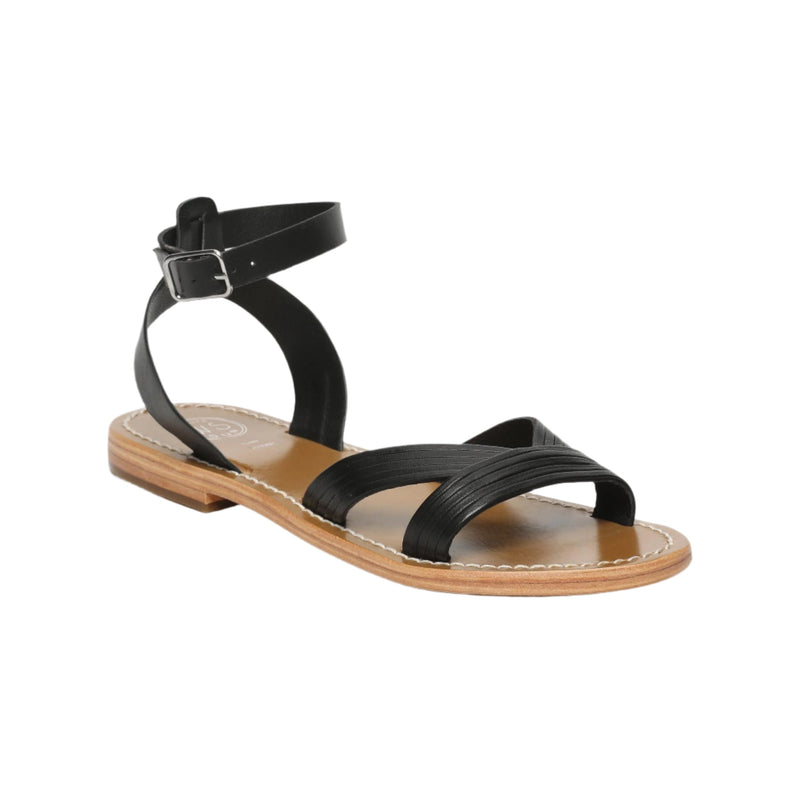 White Sun - Sandalias Terri - Napa Oveja Negra - Negro
