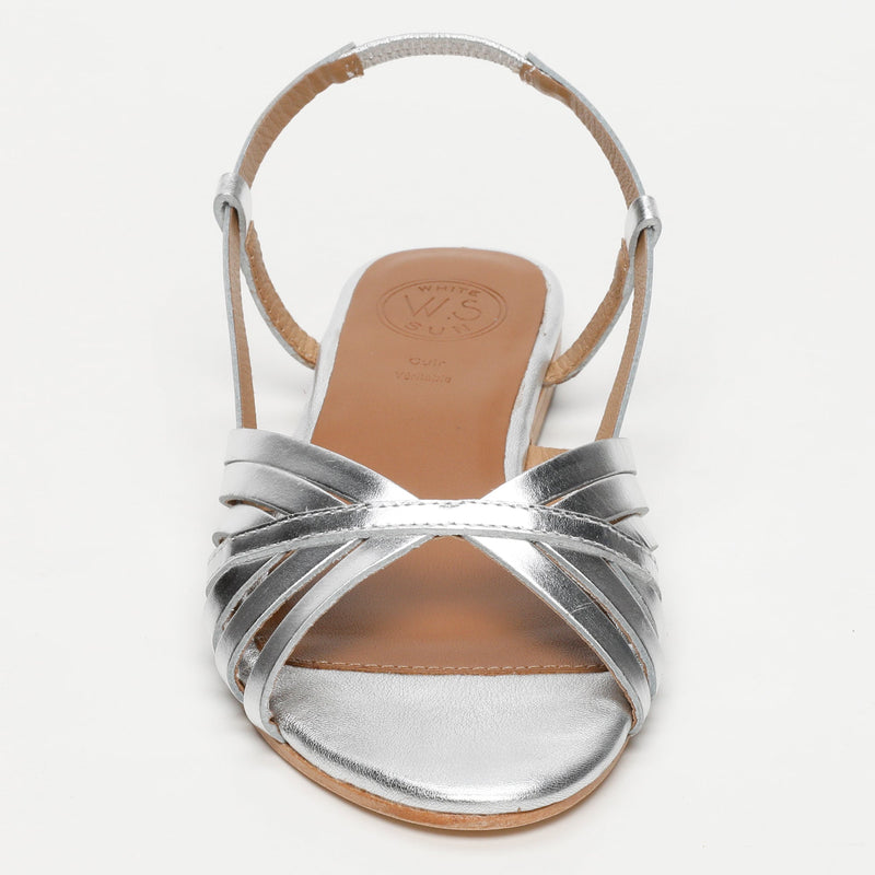 Sol Blanco - Sandalias Babitha - Piel Cabra Plata - Plata