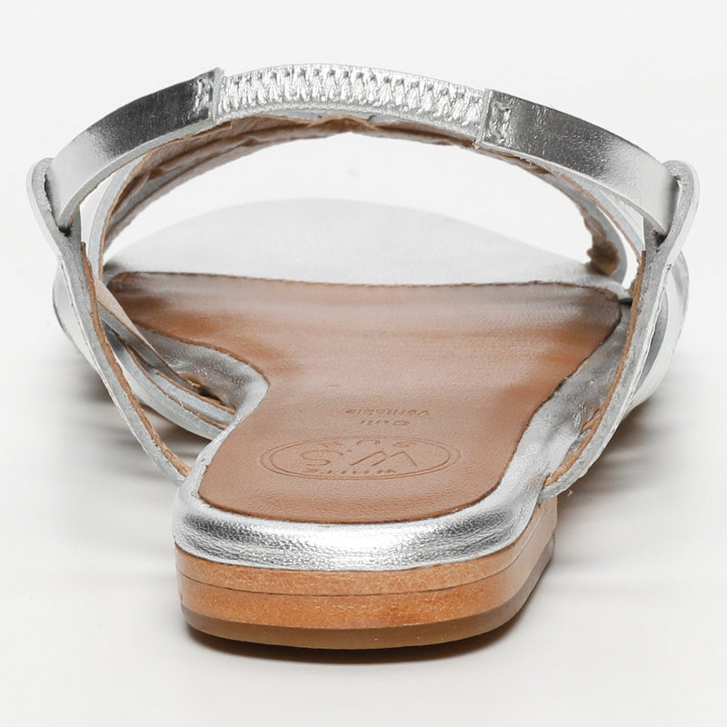 Sol Blanco - Sandalias Babitha - Piel Cabra Plata - Plata