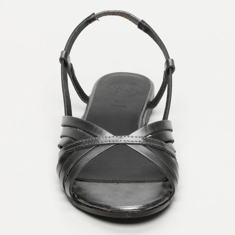 White Sun - Babitha Sandals - Pewter Goat Leather - Pewter