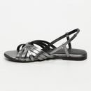 White Sun - Babitha Sandals - Pewter Goat Leather - Pewter