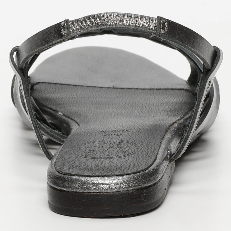 White Sun - Babitha Sandals - Pewter Goat Leather - Pewter