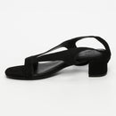 White Sun - Sandales Talon Isinya - Black Goat Suede - Black