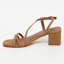 White Sun - Sandalias Tacón Riviera - Ante Cabra Camel - Camel