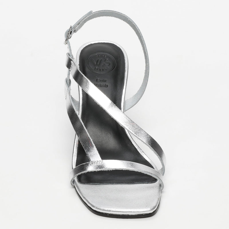 White Sun - Sandalias Tacón Jaipur - Plata Buff - Plata