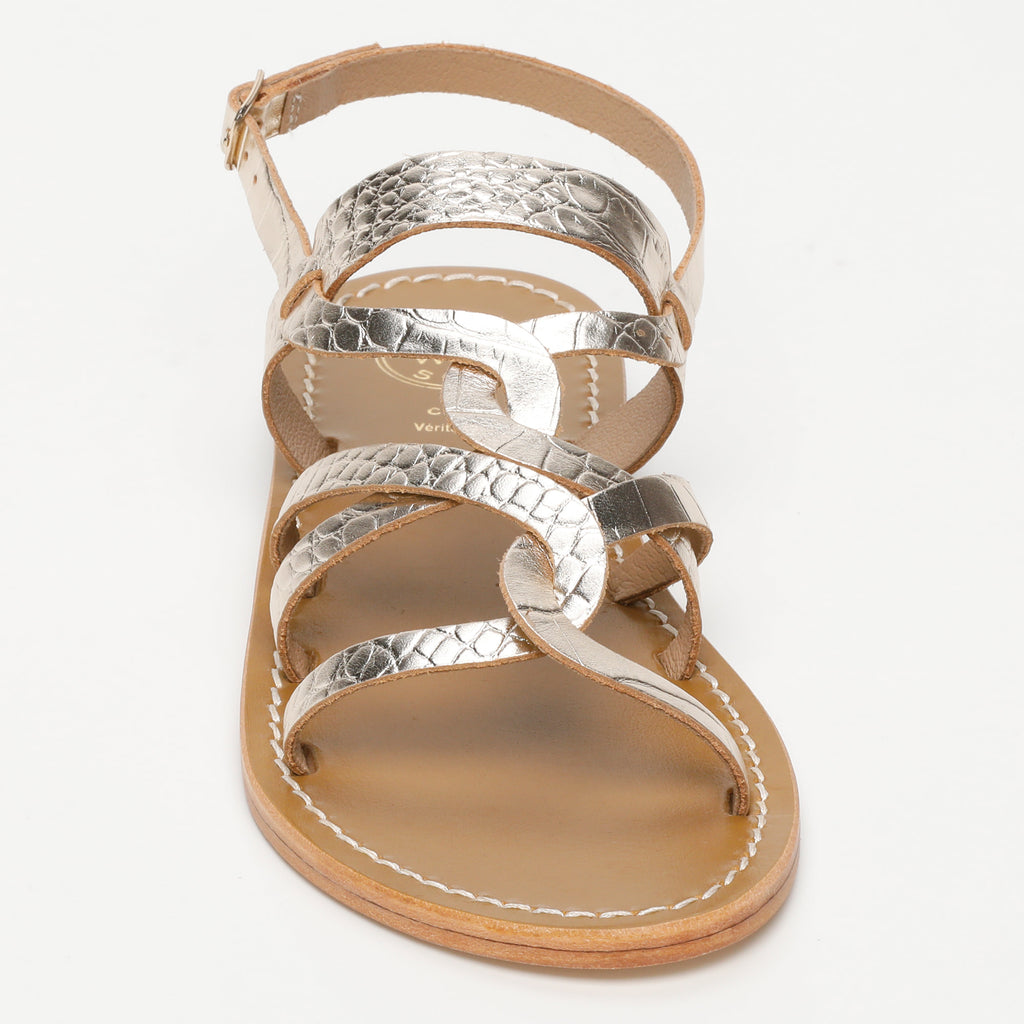Sandalias Tonosi - Light Gold Croco