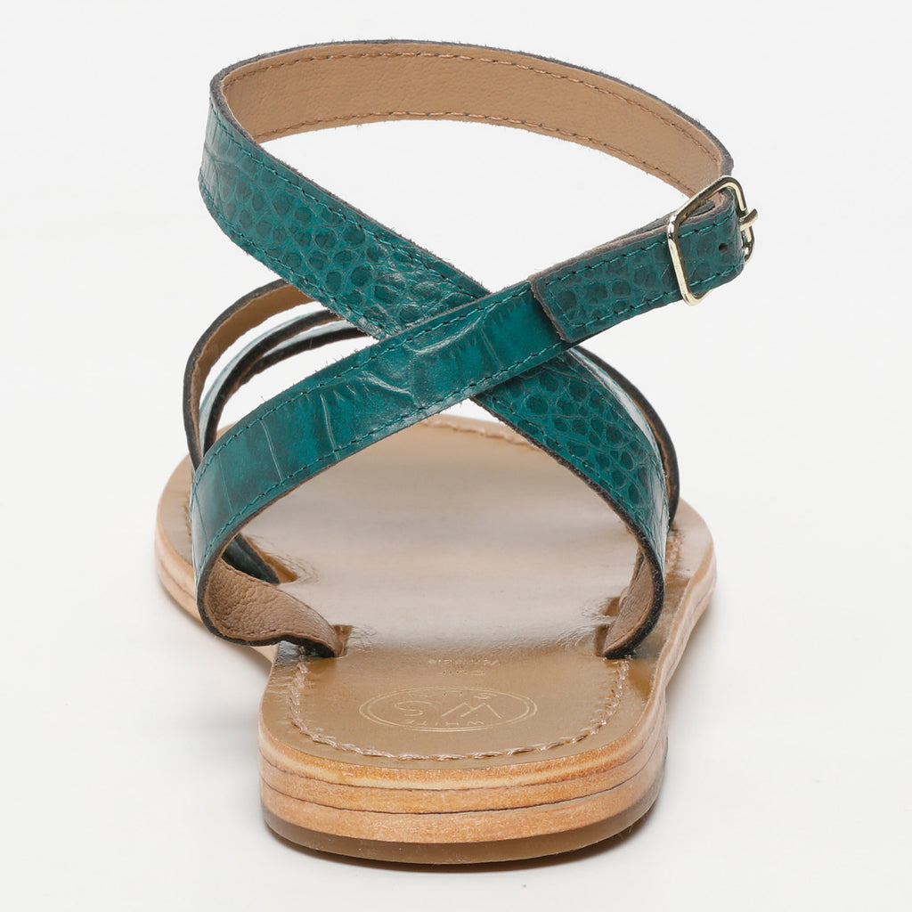 Sandales Elovka - Green Croco