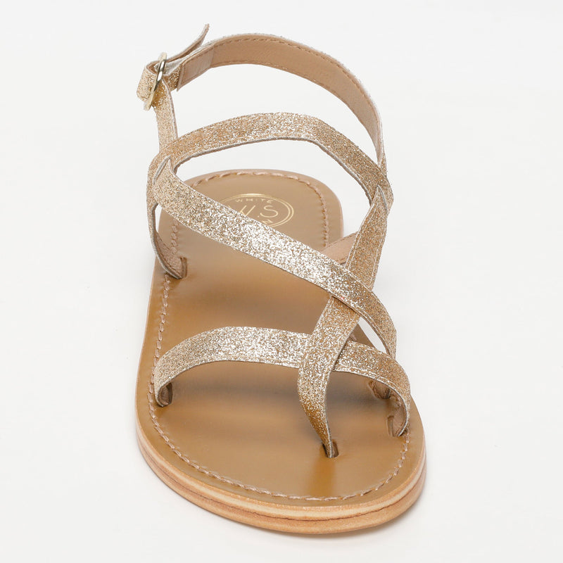 Sol Blanco - Sandalias Alassio - Brillo Dorado - Brillo Dorado