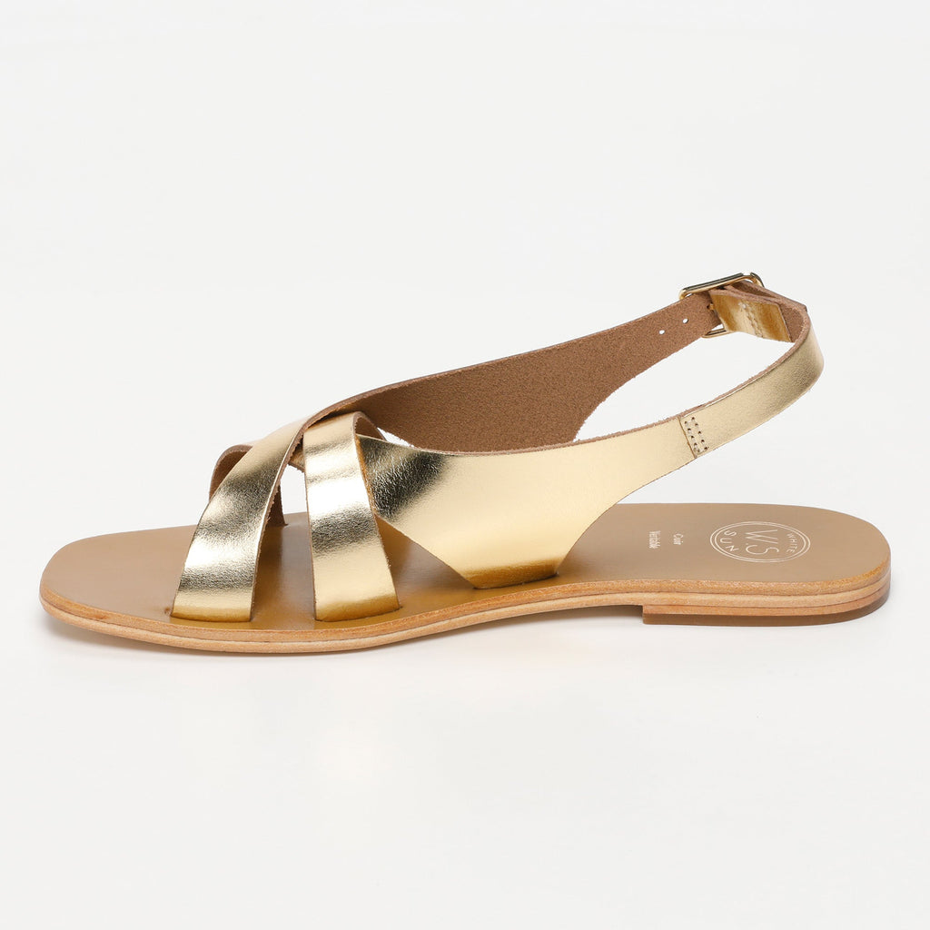 White Sun - Sandalias Sampaya - Dark Gold Buff - Dorado