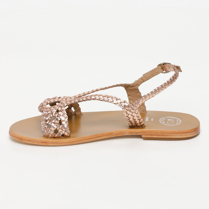White Sun - Katy Sandals - Rosegold Buff - Pink