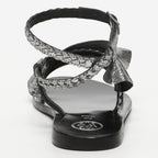 Sandalias Yonora - Pewter Crackle Foil Goat - Gris