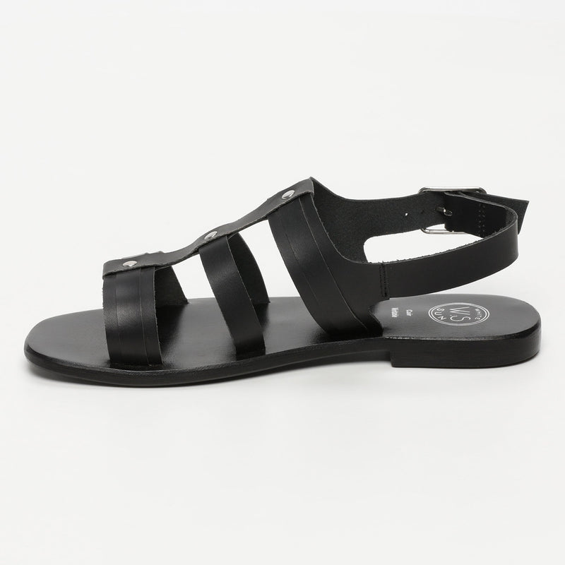 White Sun - Lirola Sandals - Black Buff - Black