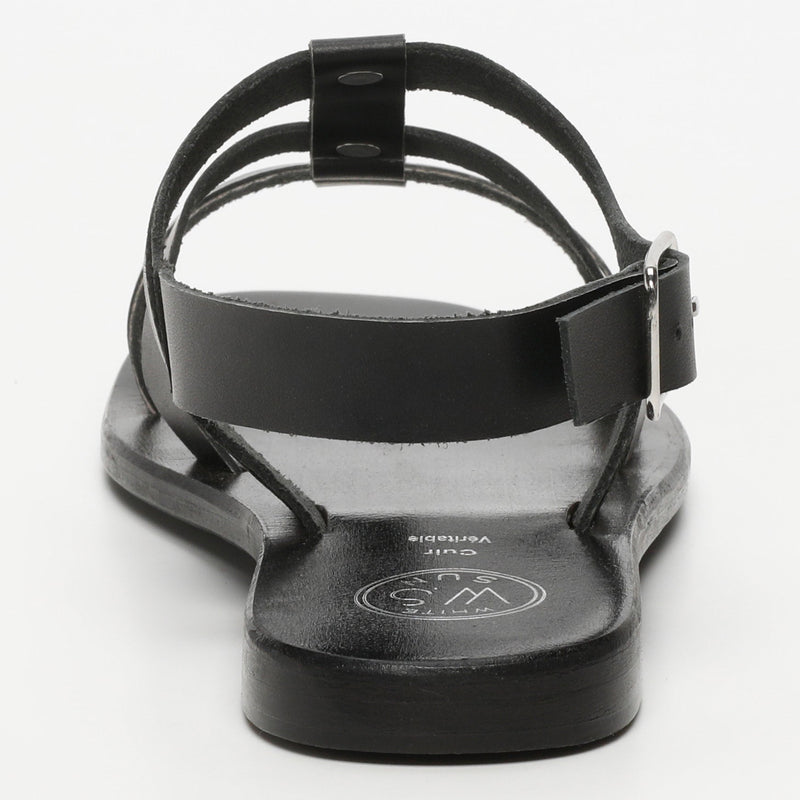 White Sun - Lirola Sandals - Black Buff - Black