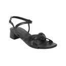 White Sun - Sandalias Tacón Akebi - Napa Oveja Negra - Negro