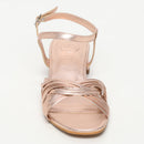 White Sun - Sandalias Tacón Akebi - Rosegold Sheep Metallic Nappa - Rosegold