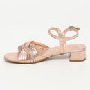 White Sun - Sandalias Tacón Akebi - Rosegold Sheep Metallic Nappa - Rosegold