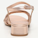 White Sun - Sandalias Tacón Akebi - Rosegold Sheep Metallic Nappa - Rosegold