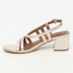 Sandalias de tacón Prunier - Gold Sheep Metallic Nappa - Dorado