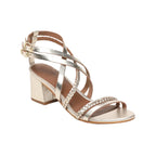 Camu Heeled Sandals - Gold