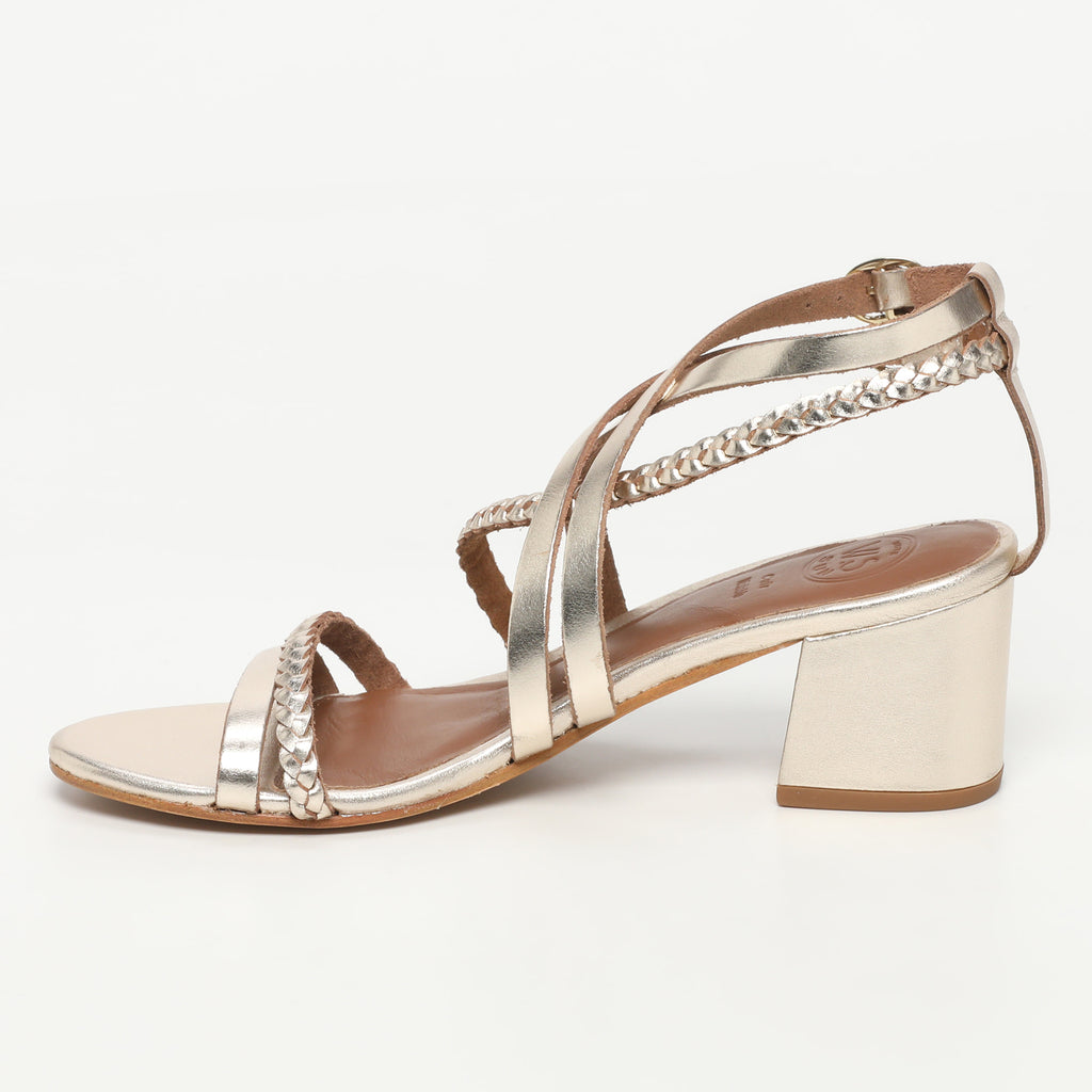 Camu Heeled Sandals - Gold