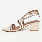 Camu Heeled Sandals - Gold
