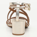 Camu Heeled Sandals - Gold
