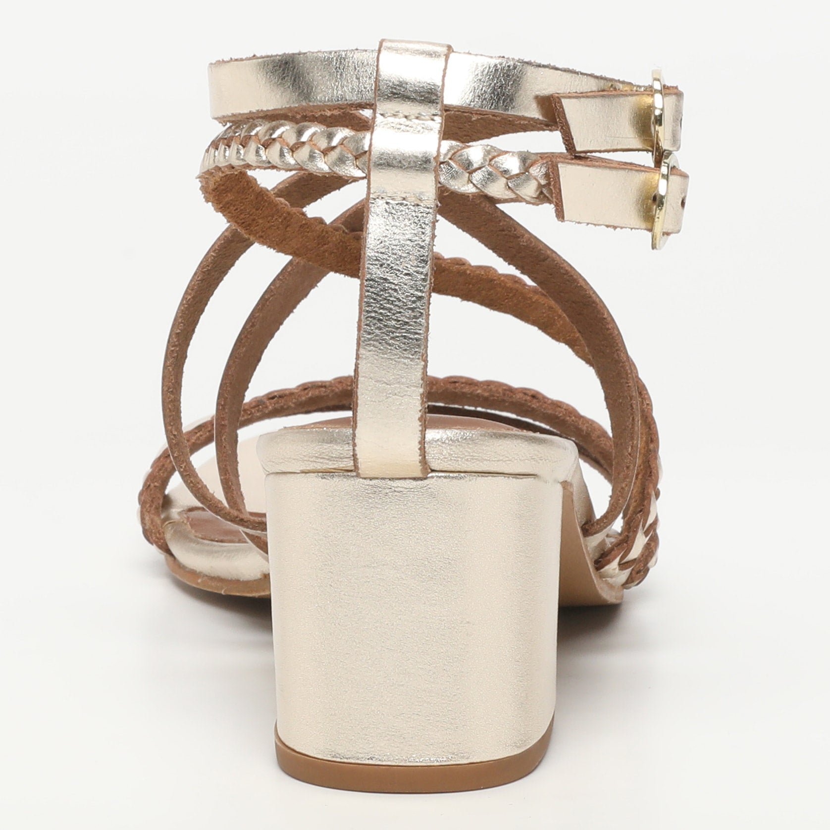 Camu Heeled Sandals - Gold