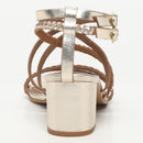 White Sun - Sandalias Tacón Camu - Gold Buff - Dorado