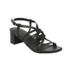 White Sun - Sandalias de tacón Fuyu - Piel de cabra negra - Negro