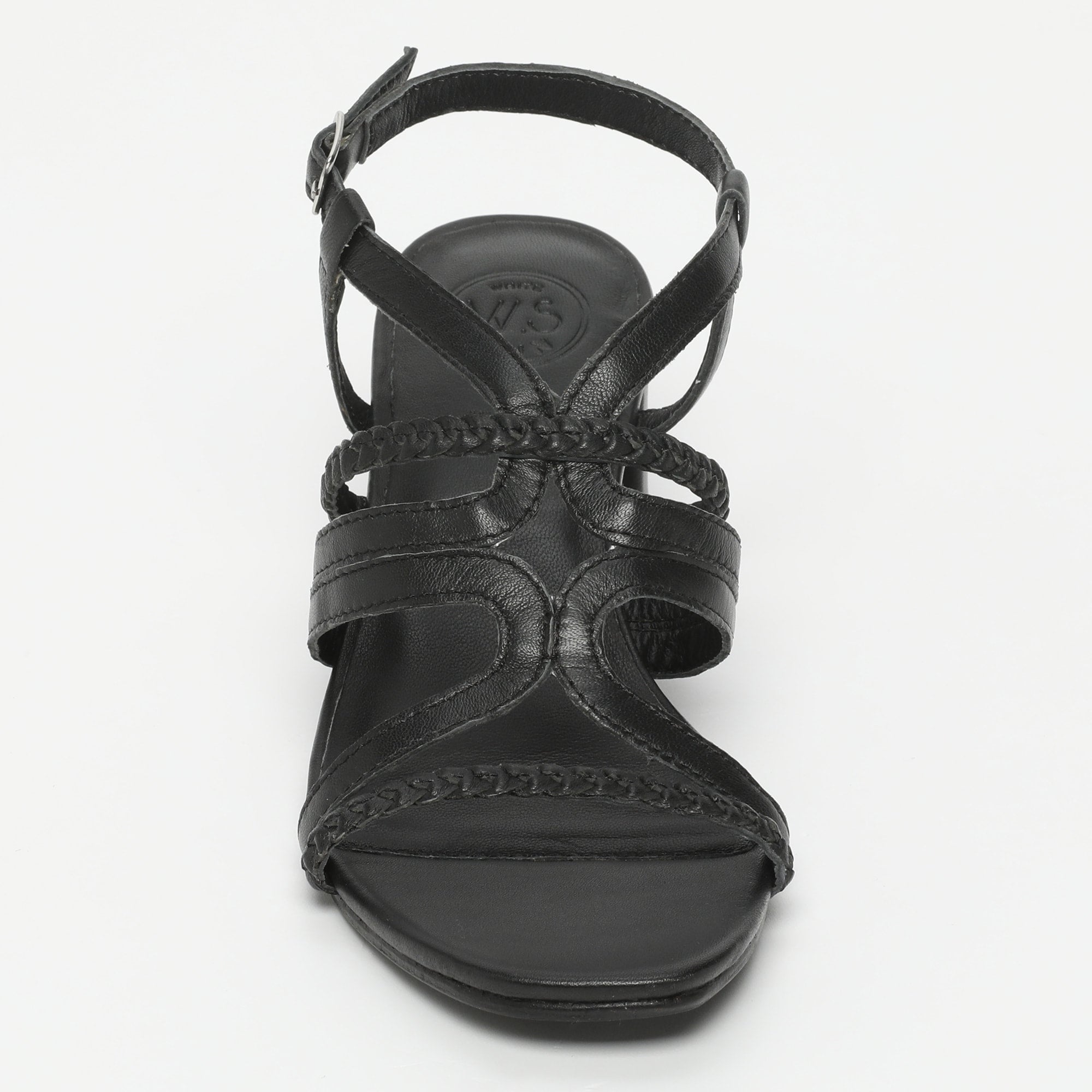 White Sun - Sandalias de tacón Fuyu - Piel de cabra negra - Negro