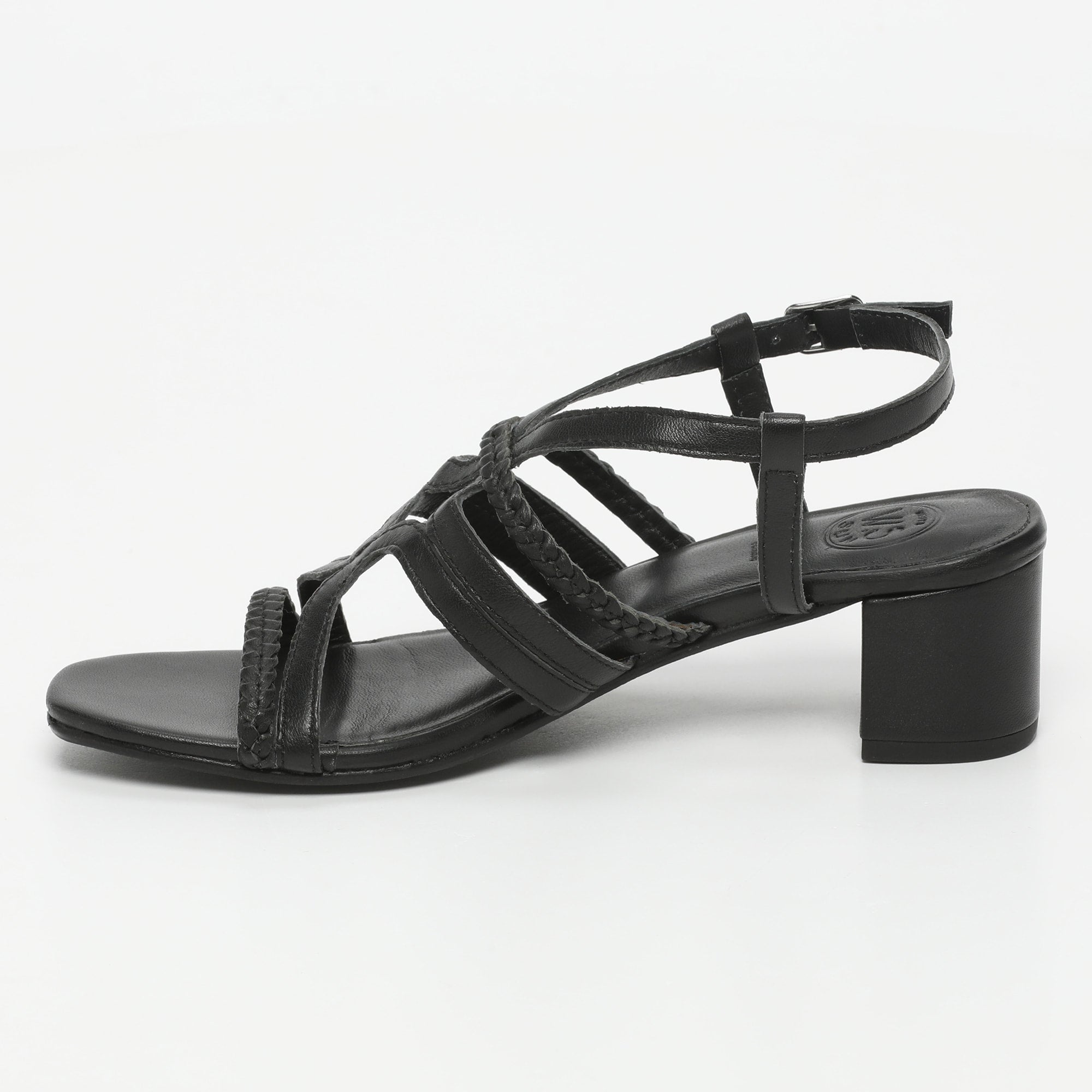White Sun - Sandalias de tacón Fuyu - Piel de cabra negra - Negro