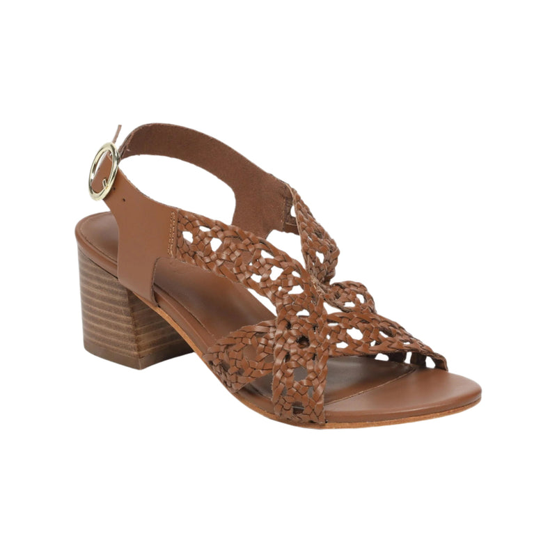 White Sun - Sandalias Tacón Chayotte - Camel Buff - Marrón