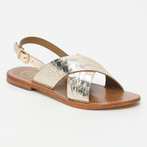 Sandales Macapa - Light Gold Croco