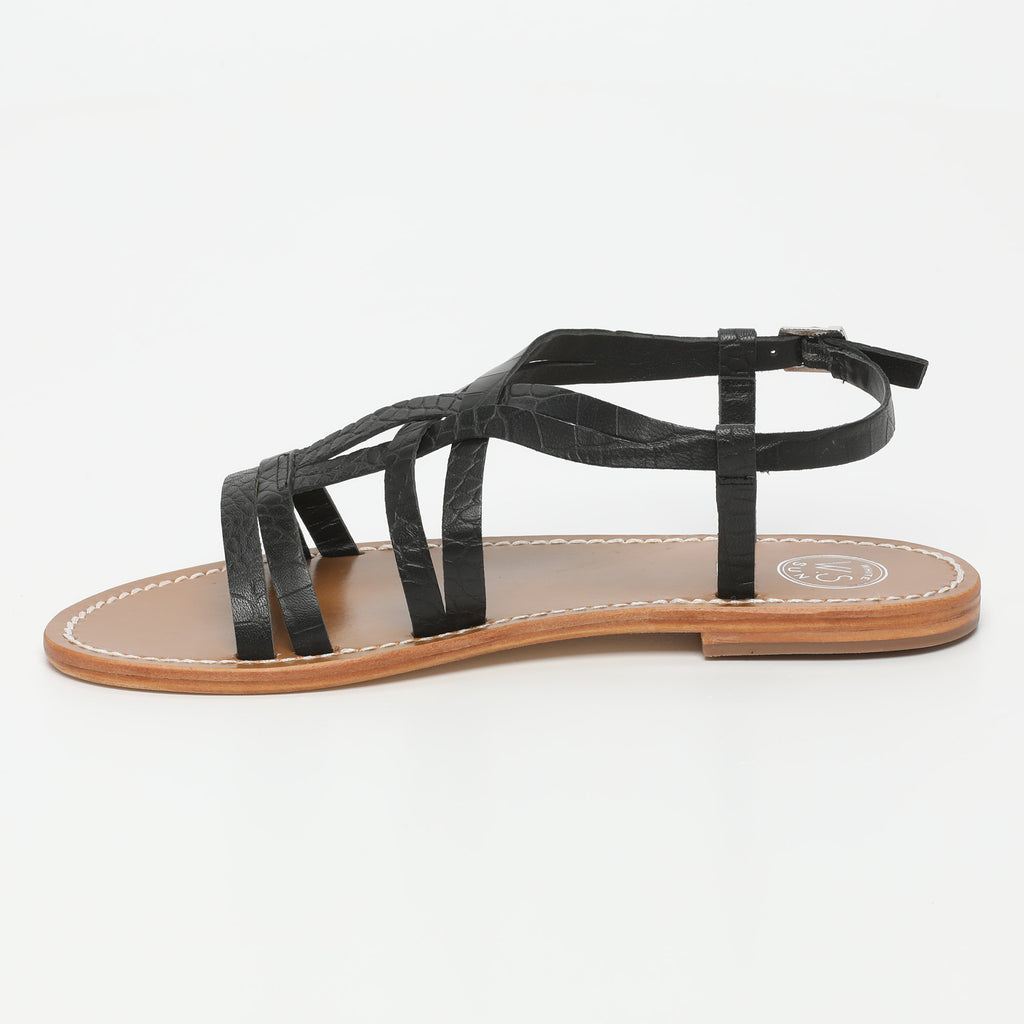 Sandales Berlanga - Black Croco