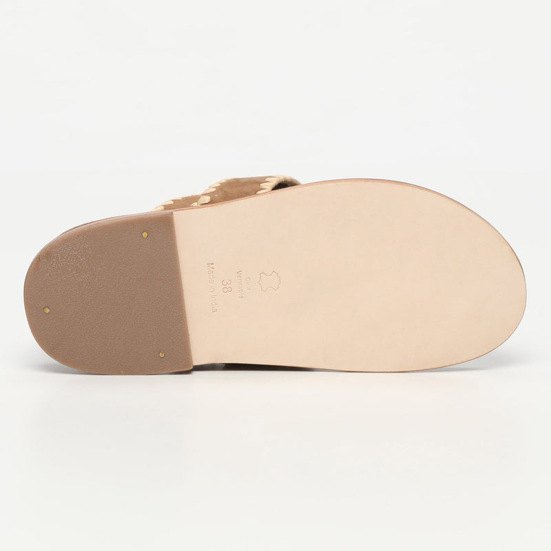 White Sun - Mules Caelum - Ante de cabra camello - Camel+Beige