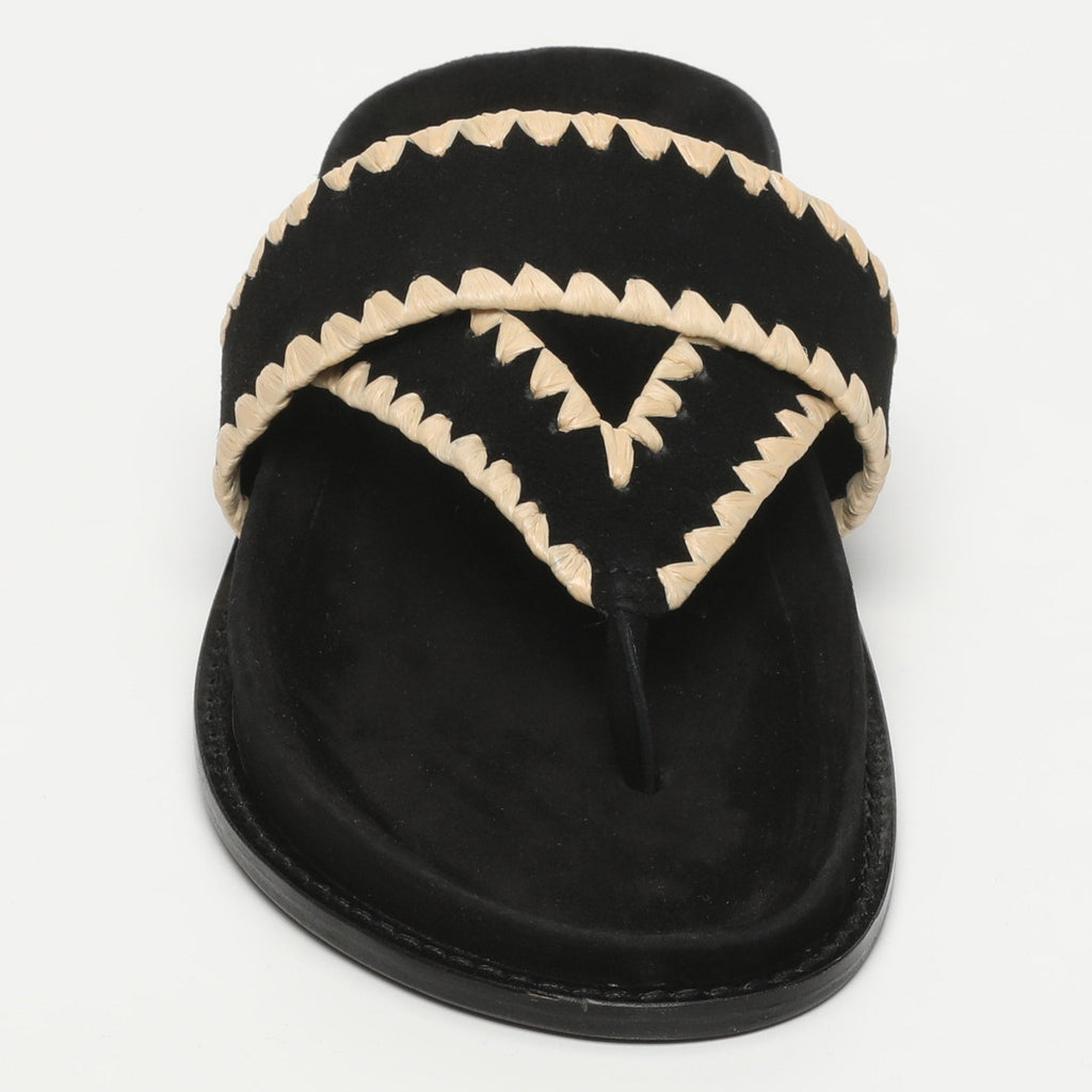 White Sun - Sabot Caelum - Black Goat Suede - Black+Beige