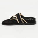 White Sun - Mules Caelum - Ante de cabra negro - Negro+Beige